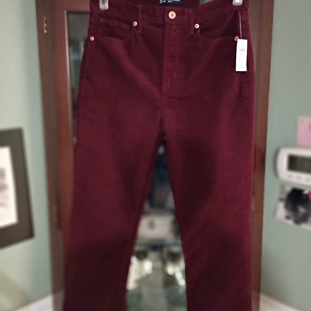GAP Women's Deep Red Corduroy Pants